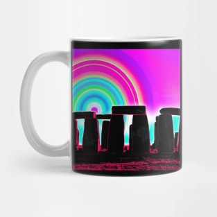 Neon Psychedelic Stonehenge Mug